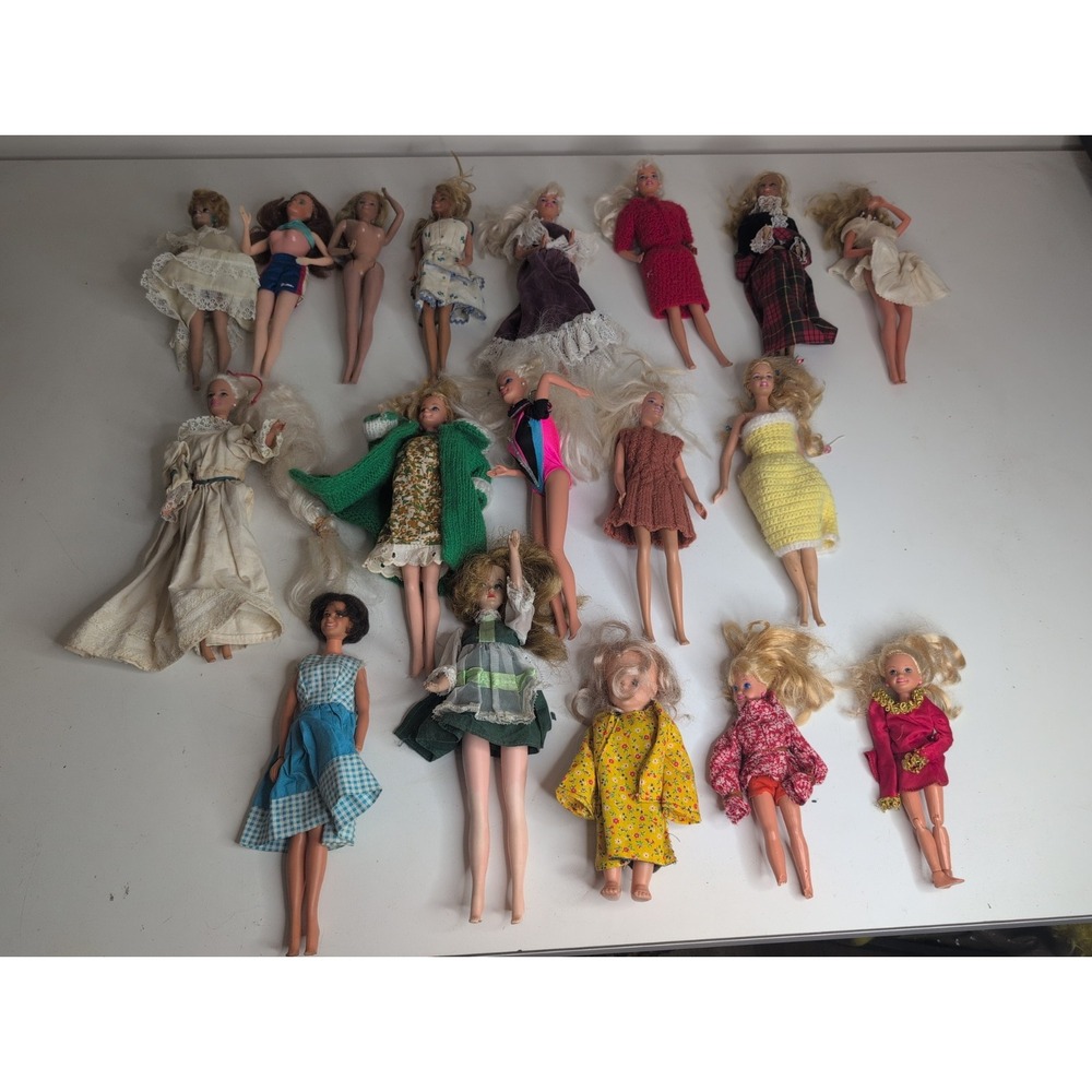 Mixed Lot Of 18 Vtg Barbie Tammy Mattel Ideal Dolls 1962 1966 1975 1995 1999